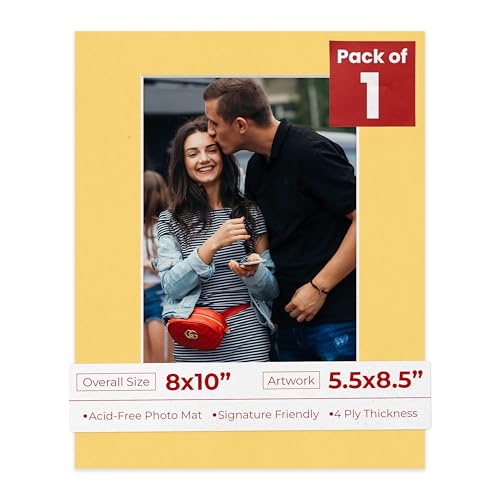 8x10 Mat Bevel Cut for 5.5x8.5 Photos