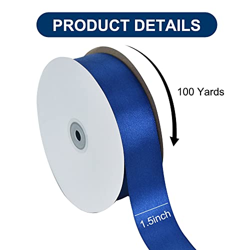 100 Yard Navy Blue Satin Ribbon 1 (300 Foot)