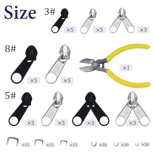 175 Pcs Zipper Repair Kit Sewing Change Zipper Needle (175 Count)