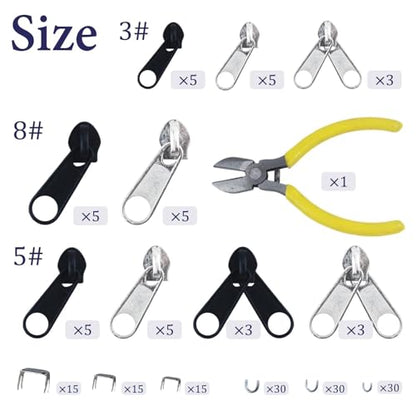 175 Pcs Zipper Repair Kit Sewing Change Zipper Needle (175 Count)