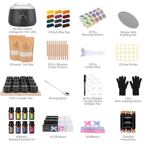 Candle Making Kit for Adults with Hot Plate