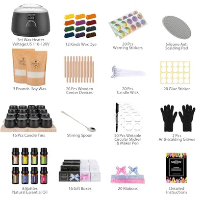 Candle Making Kit for Adults with Hot Plate