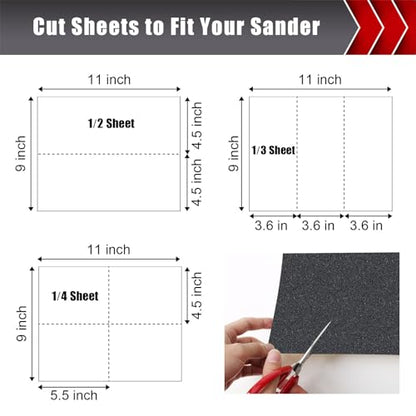 800 Grit Wet Dry Sandpaper (12 Count)