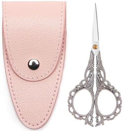 Small Scissors Vintage European Style Scissors Stainless Steel for Cross Stitch Cutting Embroidery Sewing Handcraft Craft Art Work DIY Tool