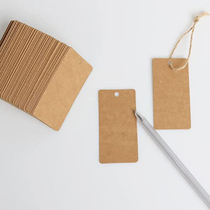 200pcs Kraft Paper Gift Tags with String