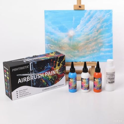 Airbrush Paint 12 Colors with Thinner