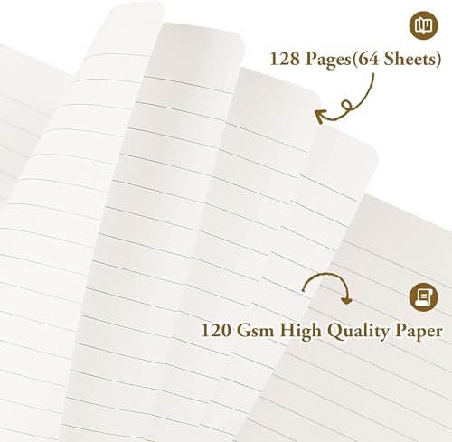 5 Pack Lined Notebook Journals (5 Count)