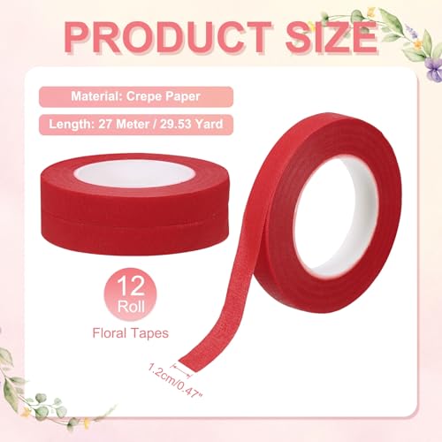 12 Rolls Floral Tapes