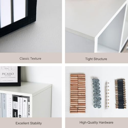 Wooden 9 Cube Storage Organizer with Closed Back Panel (9 Count)
