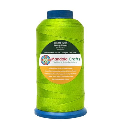 Size 69 210D T70 Apple Green Bonded Nylon Thread (4500 Foot)