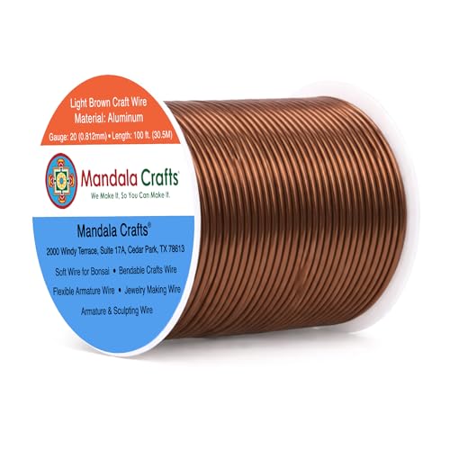20 Gauge Light Brown Anodized Aluminum Craft Wire