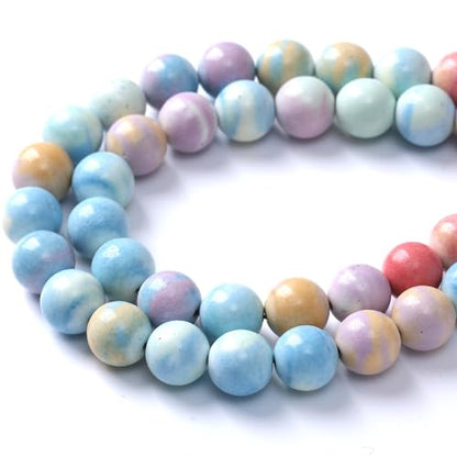 8mm 45pcs Natural Alxa Rainbow Stone Beads for Jewelry Making Energy Healing Power Stone Beads DIY Bracelet Necklace Accessories 15"