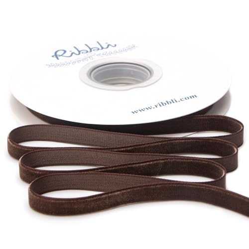 Polyester Brown Velvet Ribbon