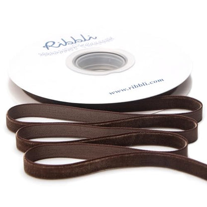 Polyester Brown Velvet Ribbon