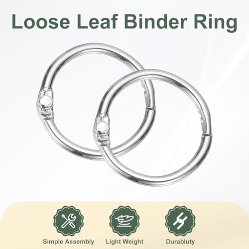 0.8" x 1" Loose Leaf Binder Rings (30 Count)