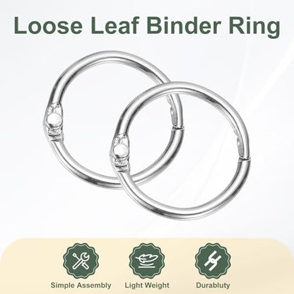 0.8" x 1" Loose Leaf Binder Rings (30 Count)