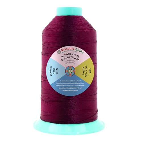 Size 138 420D T135 Burgundy Bonded Nylon Thread (3750 Foot)