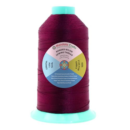 Size 138 420D T135 Burgundy Bonded Nylon Thread (3750 Foot)