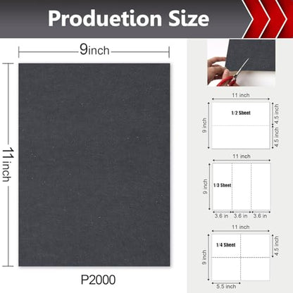 2000 Grit Wet Dry Sandpaper (12 Count)
