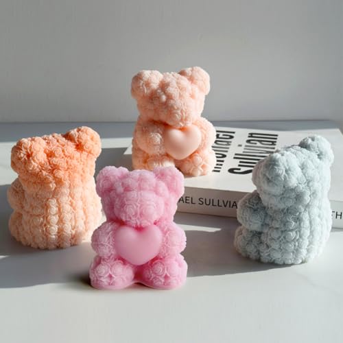 Rose Bear Candle Mold