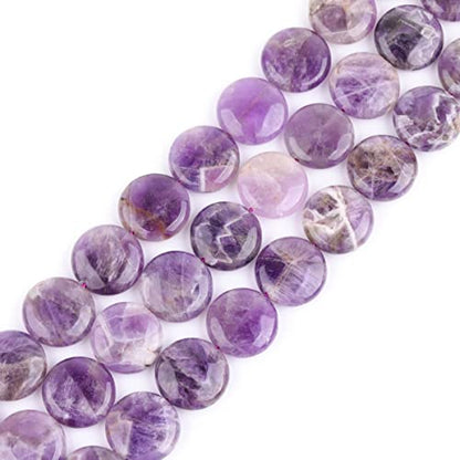 GEM Inside Natural Coin 20mm Amethyst Agate Gemstone Crystal Energy Stone Loose Beads for Jewelry Making Jewelry Beading Supplies for Women