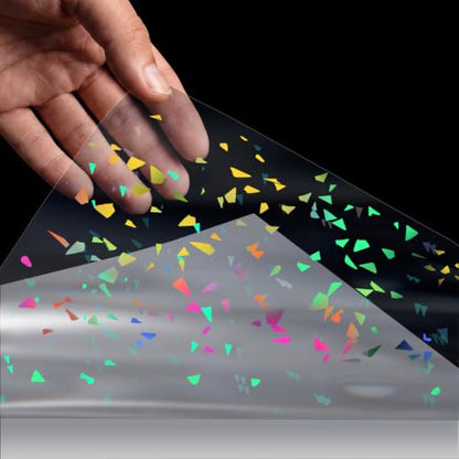 36 Sheets Holographic Laminate Sheets Clear Holographic Sticker Paper (36 Count)