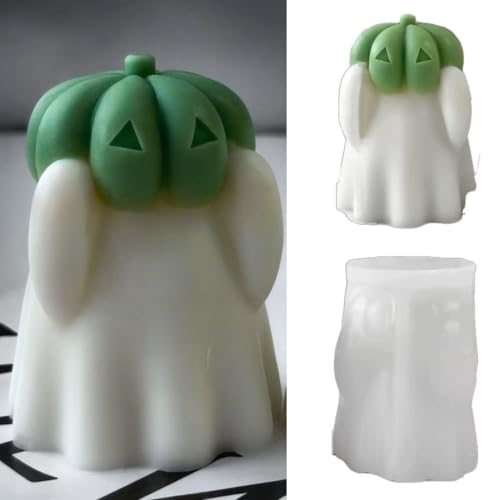 Ghost Holding Pumpkin Resin Mold