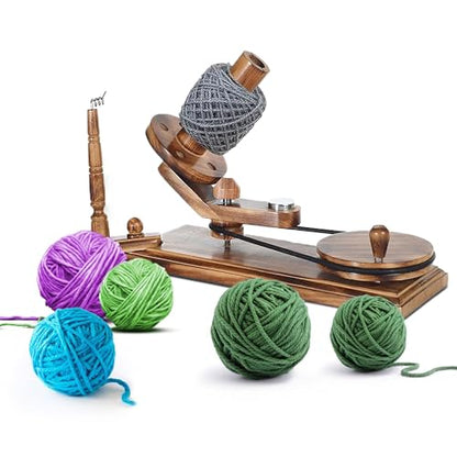 Hand Operated Wooden Yarn Ball Winder and Yarn Swift Wool Speedy Winder String Holder Knitting Crochet Accessories Knitter's Gift