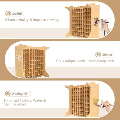 Large Capacity Plastic Model Tool Storage Paint Rack