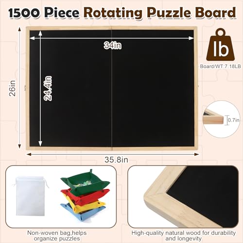 Foldable Puzzle Board 1500 Pieces (1500 Count)