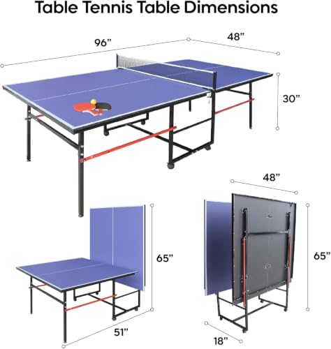 8X4FT Foldable Ping Pong Table