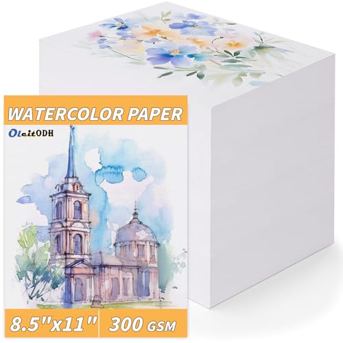 150 Sheets 100% Cotton Watercolor Paper Bulk (150 Count)