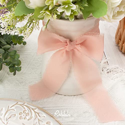 Blush Pink Chiffon Ribbon 1 (60 Foot)