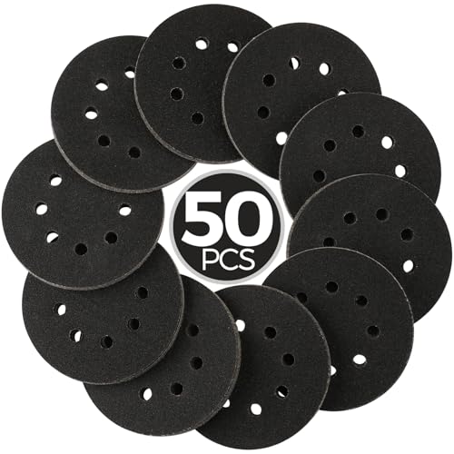 50PCS 5 inch Wet Dry Sanding Discs 1000 1200 2000 3000 5000 Grit Sandpaper (50 Count)