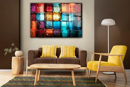 Magical Light Play and Stunning Colors Tempered Glass Wall Art Painting for Living Room