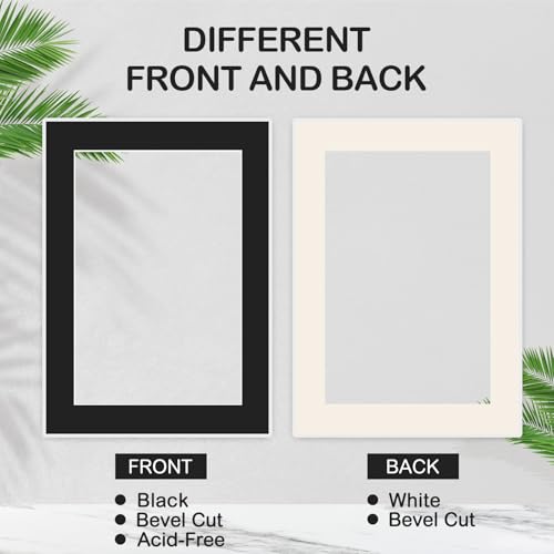 15 Pack 5x7 Black Picture Mats (15 Count)