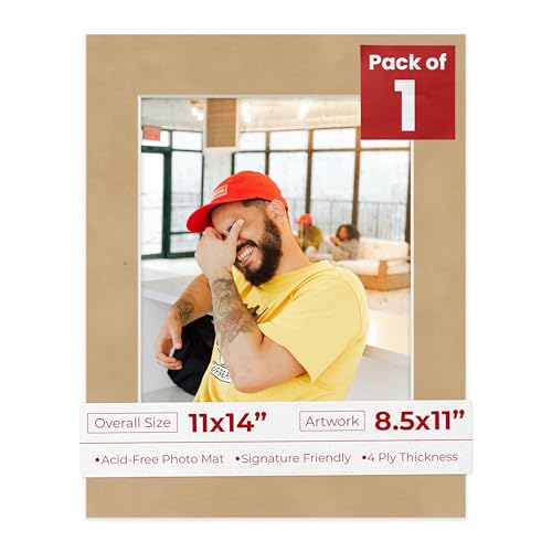 11x14 Mat Bevel Cut for 8.5x11 Photos