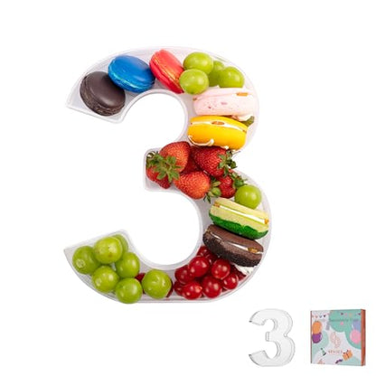 11" Clear Acrylic Letter & Number Charcuterie Tray