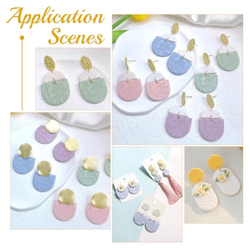 4PCS Polymer Clay Flowers Leaves Texture Sheets Set for Using with Clay Cutters (4 Count)