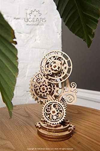 UGEARS Steampunk Clock 3D Wooden Puzzles for Adults - Wooden Model Kits for Adults Mechanical Build a Clock Kit Steampunk Decor Clocks Puzzle Brain Teaser, Hobby Set Home Decoration