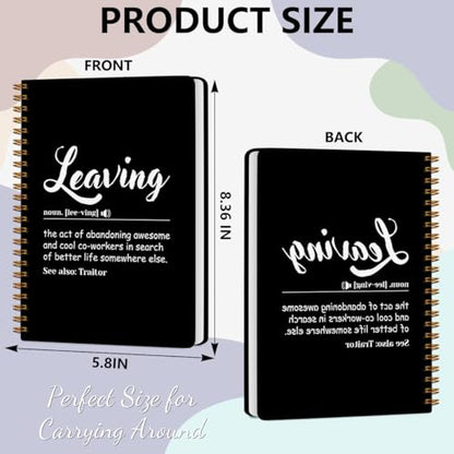Leaving Definition Hardcover Spiral Notebooks