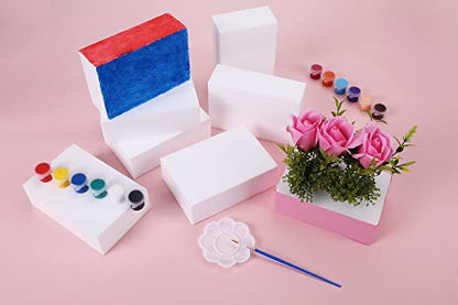 8pcs 6x4x2in Craft Foam Blocks White for DIY Crafting and Model