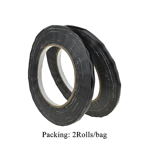 Black 0.25Inch Wide Floral Tape Waterproof Florist Tape Flower Wrap Adhesive Waterproof Decorative Tape for Bouquet Stem Wrapping Flower Arranging and Floral Craft (400 Foot)