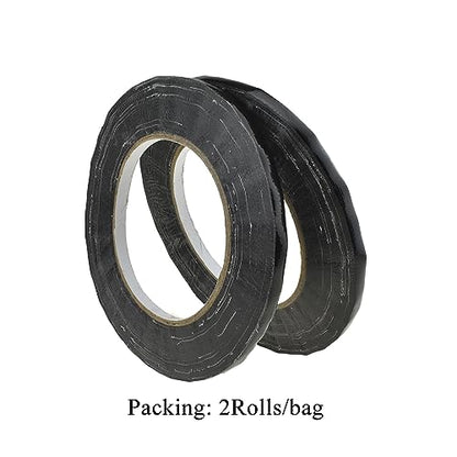 Black 0.25Inch Wide Floral Tape Waterproof Florist Tape Flower Wrap Adhesive Waterproof Decorative Tape for Bouquet Stem Wrapping Flower Arranging and Floral Craft (400 Foot)
