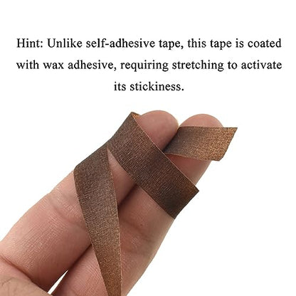Brown 3Rolls 0.5Inch Wide Floral Tape
