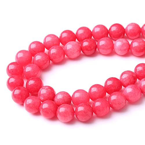 35PCS 10MM Red Rhodonite Jade Stone Beads for Jewelry Making DIY Energy Stone Healing Power Bracelet 15IN