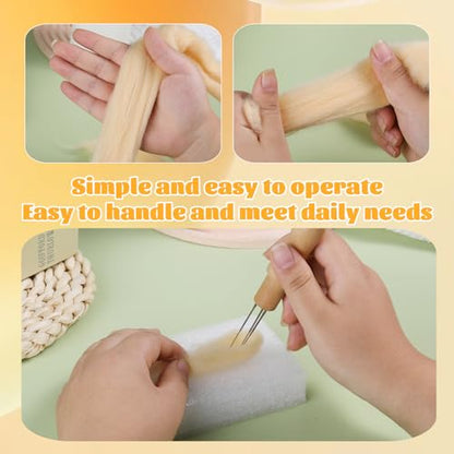 3.53oz Needle Felting Wool Roving Wool for Felting Wool Felting Supplies