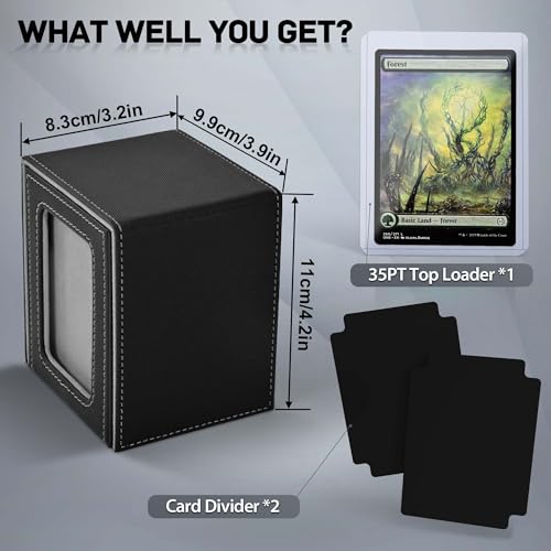MTG Deck Box with Window Display Holds 100 Double