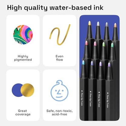 Metallic Acrylic Paint Markers (12 Count)