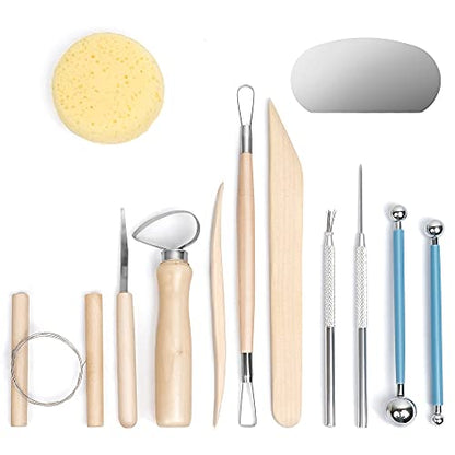 Clay Tools 12PCS Pottery Clay Sculpting Tool Set